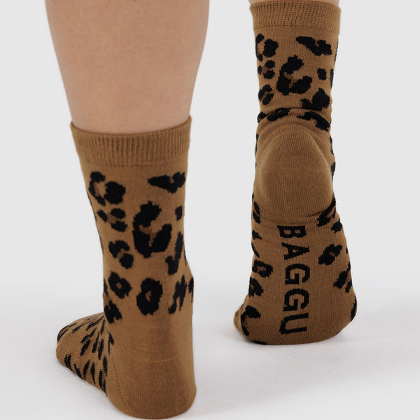 Crew Sock - Dark Leopard