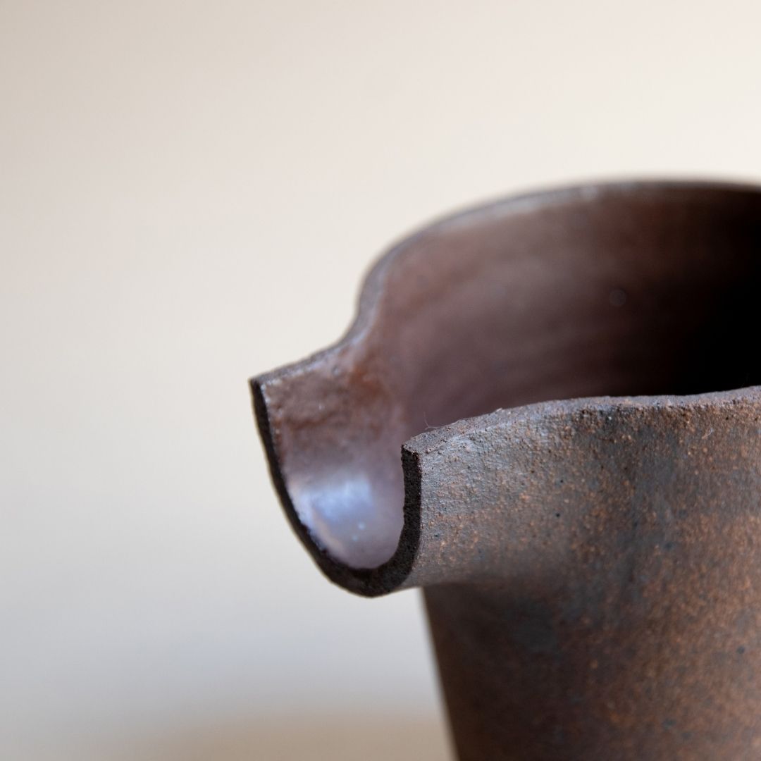 Dark Brown Pitcher, No Handle