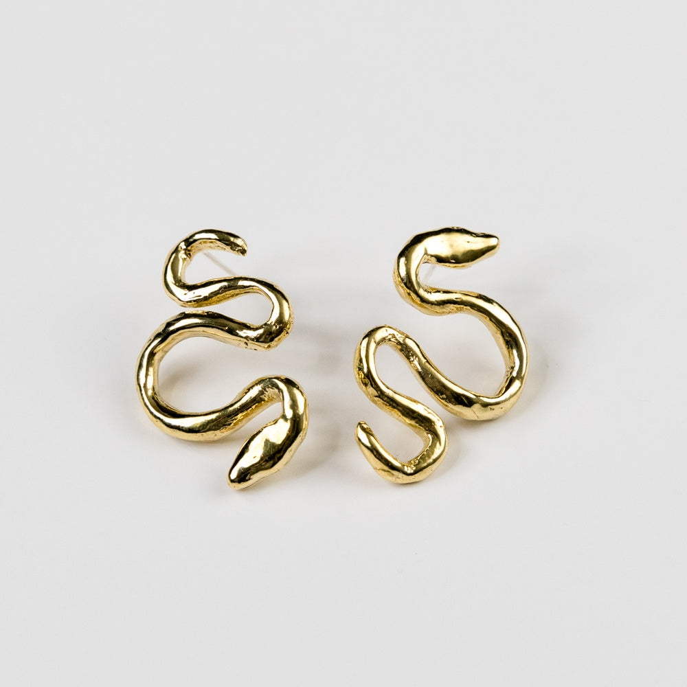 Serpent Kiss Earrings by Dea Dia