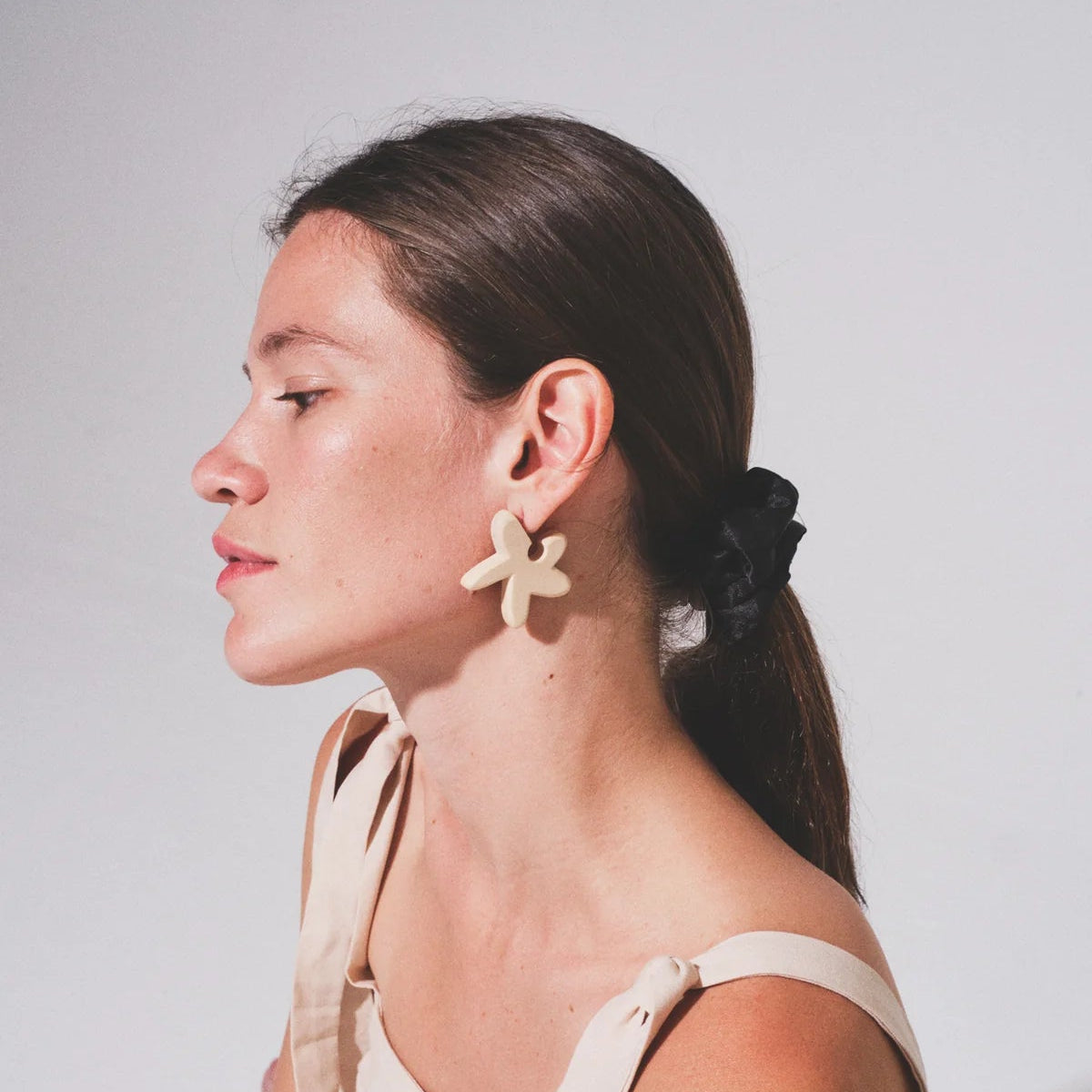 Ivory Large Floret Earrings