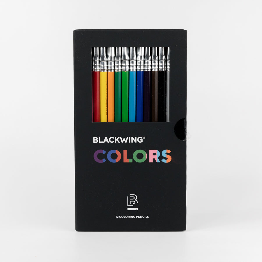 Blackwing Colors coloring pencils set in a black box on a white background