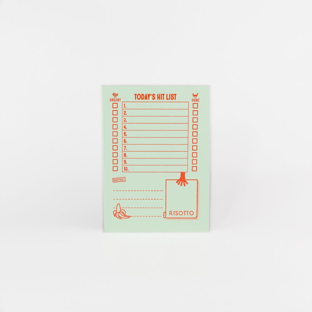 Hit List To Do Notepad - Two-Tone: Green & Grey