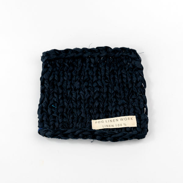 Linen Tape Knitted Mat - Black 