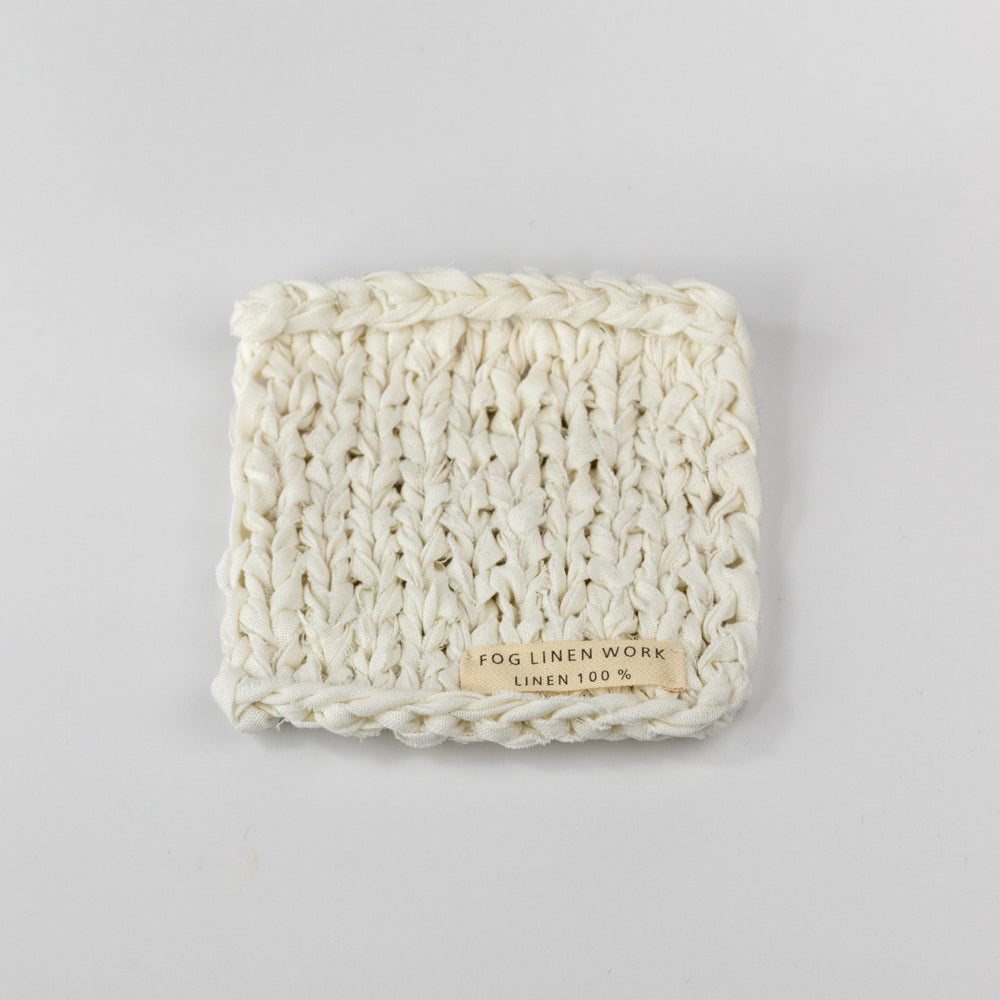 Linen Tape Knitted Mat - White