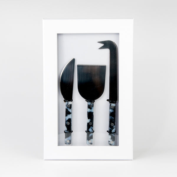 Cheese Knife Set - Black/White