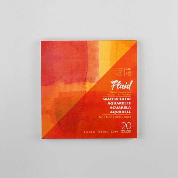 Global Art Fluid Watercolor Paper Easy Block 6x6 Coldpress