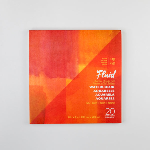 Global Art Fluid Watercolor Paper Easy Block 8x8 Coldpress