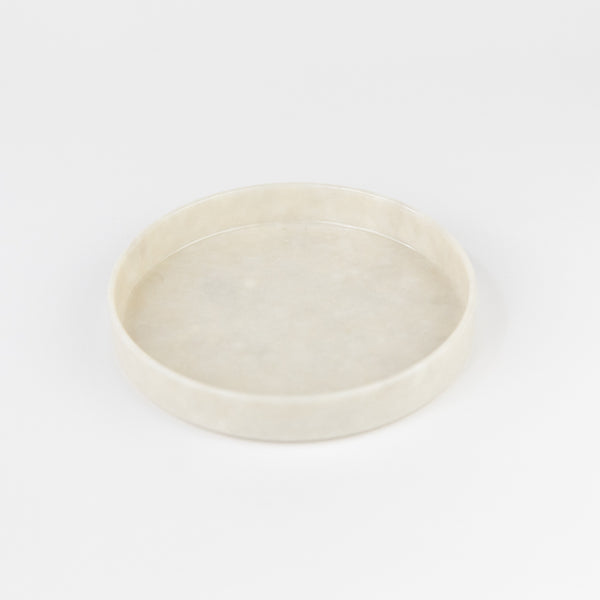 Marble Circle Desk Tray - Ivory