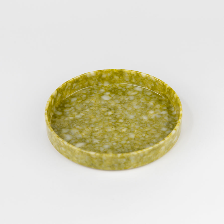 Marble Circle Desk Tray - Mustard