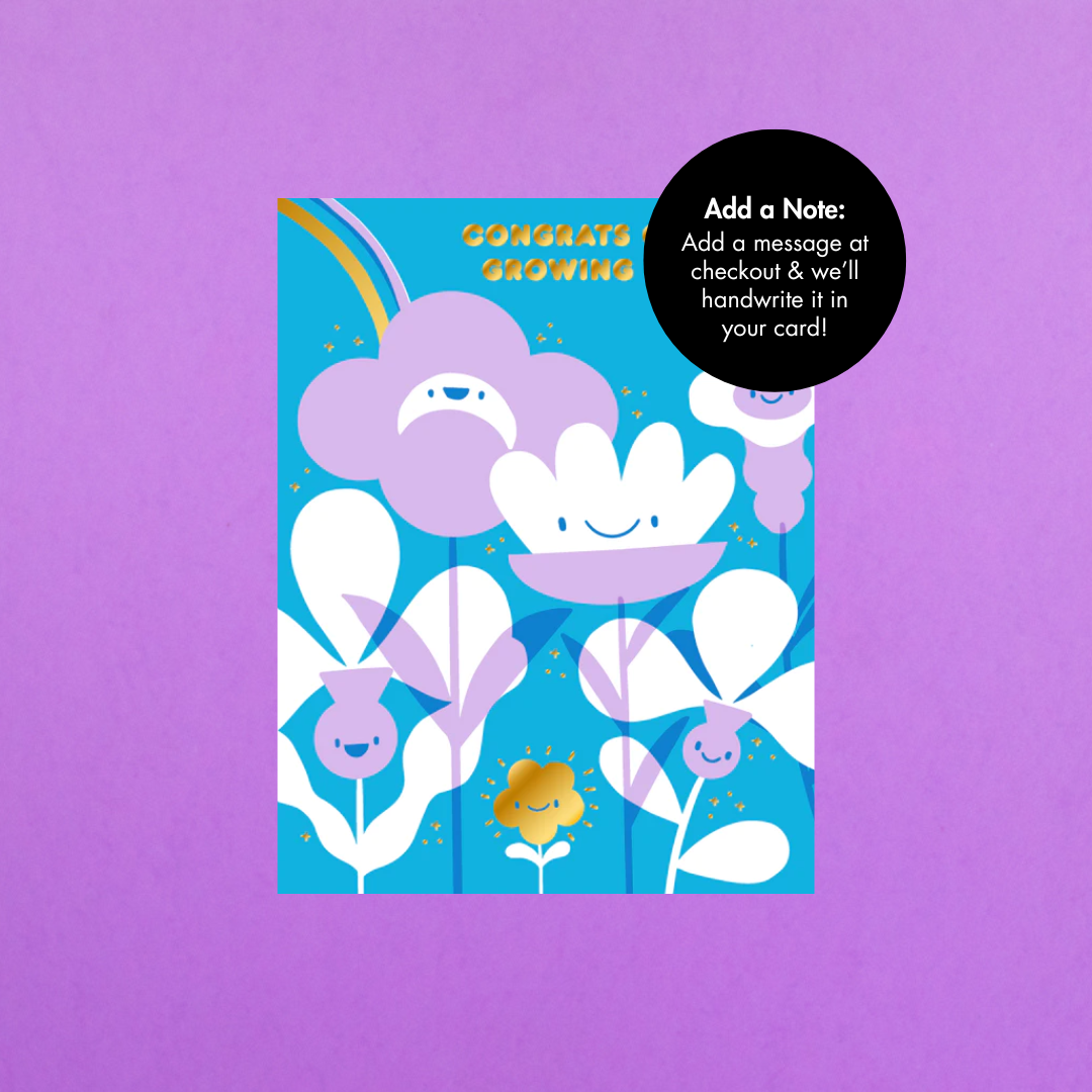 Hello Lucky Flower Baby Card