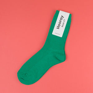 Kelly Green Crew Socks by Hooray Socks