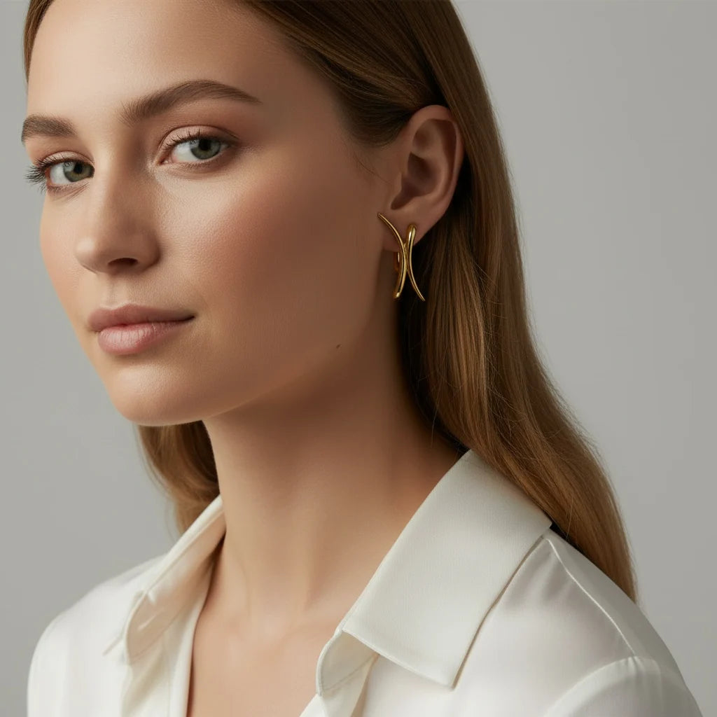 Oversized X Earrings