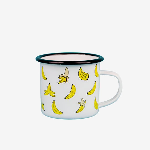 Bananas Enamel Mug by Jenny Lemons