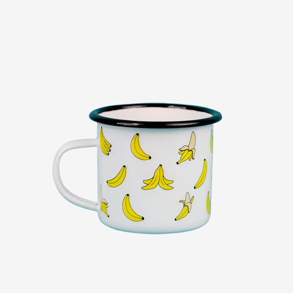 Bananas Enamel Mug by Jenny Lemons