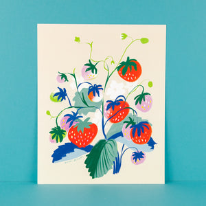 Strawberry Serenade Print - 8 x 10 by Karen Schipper