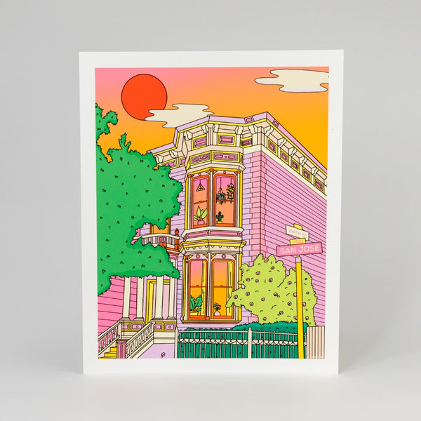 On A Corner in the Mission SF Art Print 8" x 10" by katie Scarlett 