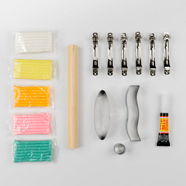 Kikkerland Make Your Own Clay Hair Clips Kit
