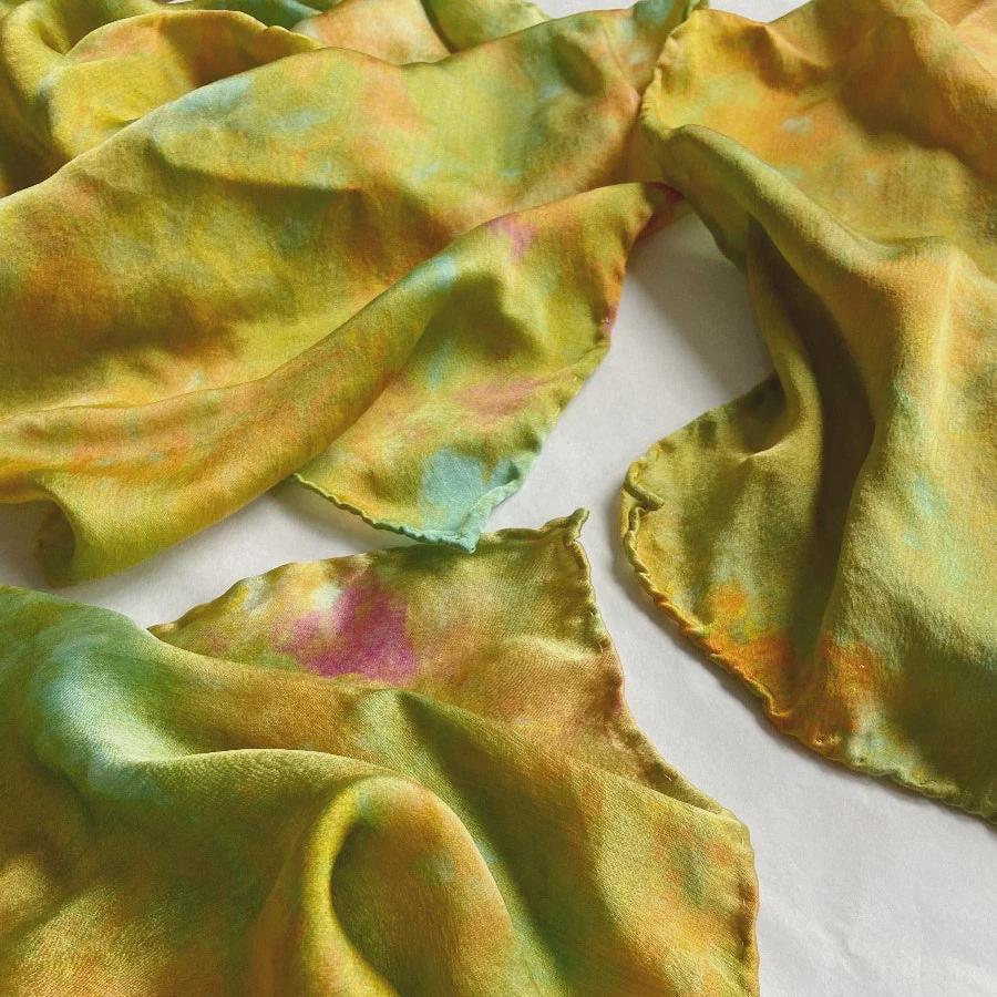 Mira Blackman Silk Scarf - Water Lily