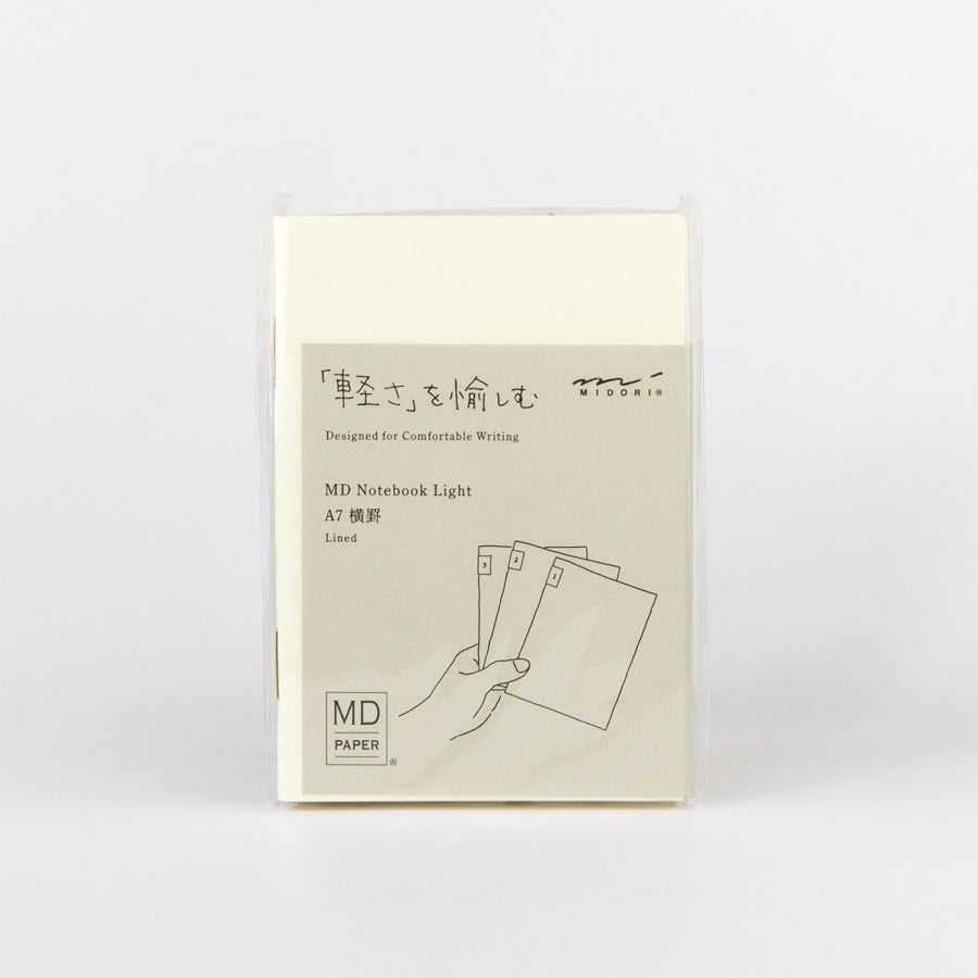 MD Notebook Light A7 - Lined Pack of 3