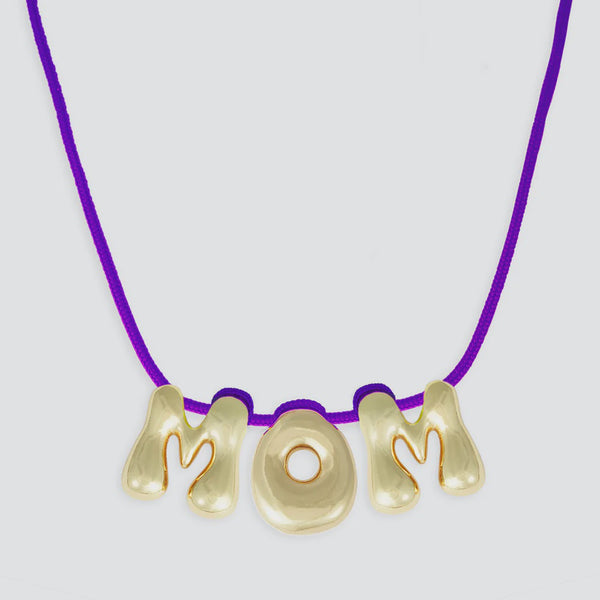 La Mome Bijou Mom Necklace in purple