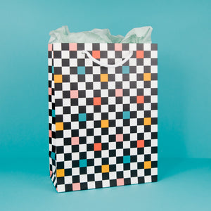 Color Pop Checkerboard Gift Bag