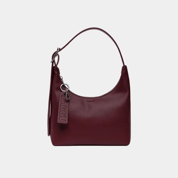 Mini Recycled Leather Shoulder Bag - Mahogany
