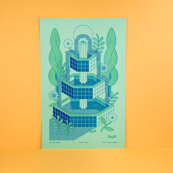 Thirst Trap Risograph Print by Odd Ones Press
