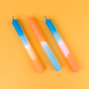 Dip Dye Neon Candles - Coral Playa by Pink Stories