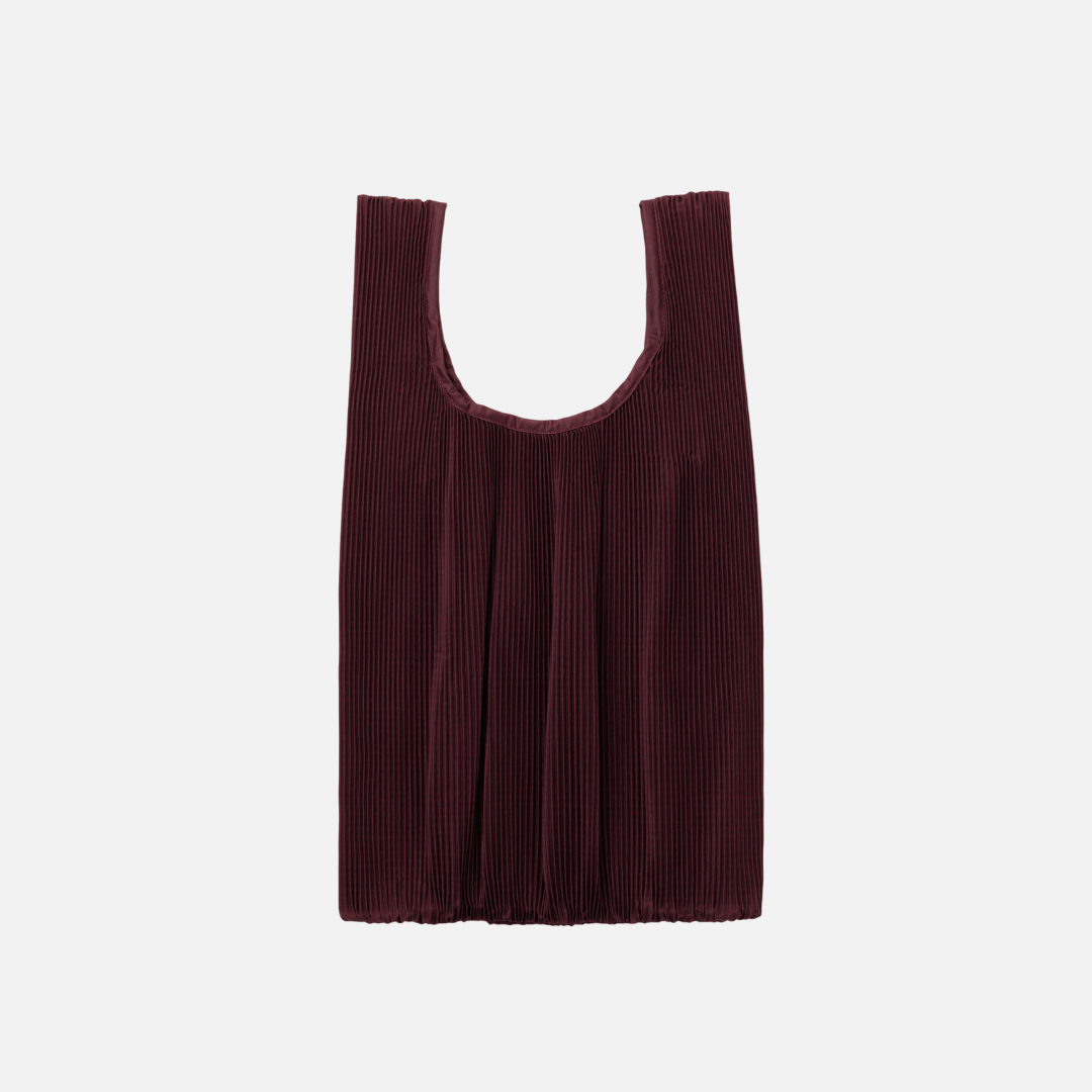 Pleated Baggu - Mahogany