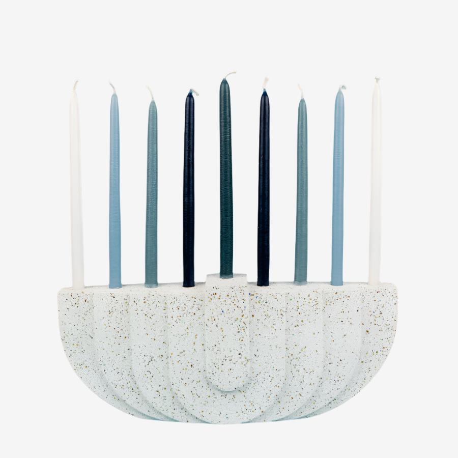 Menorah - White Terrazzo