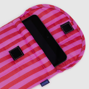 Puffy Tablet Sleeve 8" - Pink & Red Painted Stripe