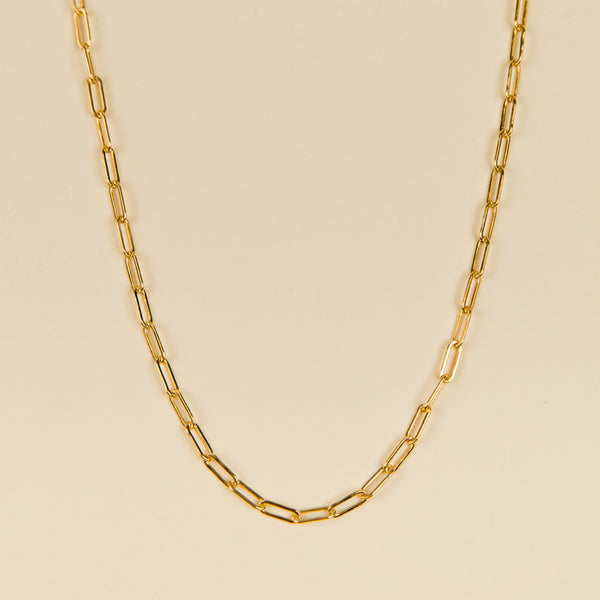 Gold Rectangle Necklace - 18"