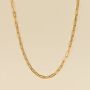 Gold Rectangle Necklace - 18