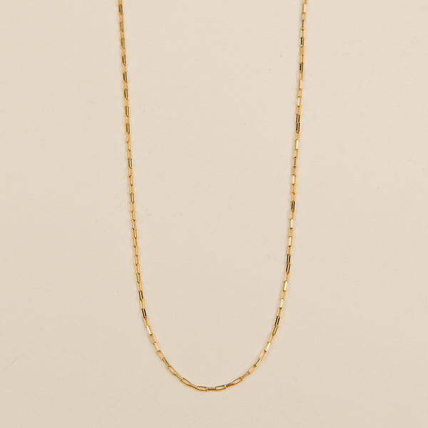 Gold Thin Box Necklace - 18" by RG