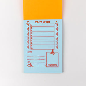 Risotto Hit List To Do Notepad - Two Tone: Fluro Orange + Blue