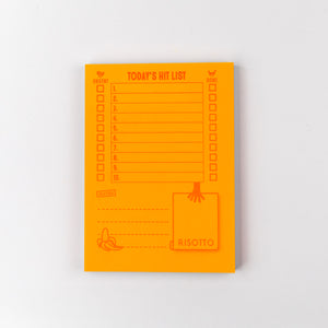 Risotto Hit List To Do Notepad - Two Tone: Fluro Orange + Blue