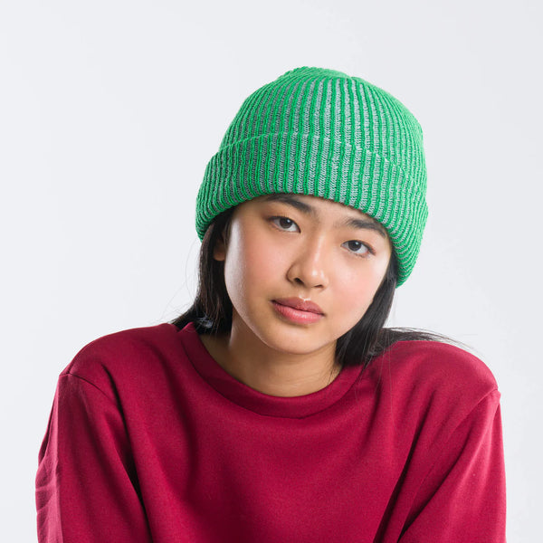 Verloop Simple Rib Knit Beanie in Kelly Stone Blue