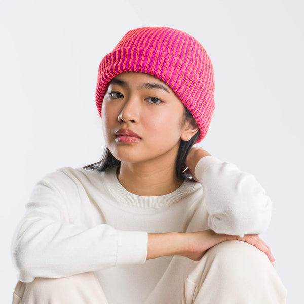 Verloop Simple KNit Beanie Magenta Poppy