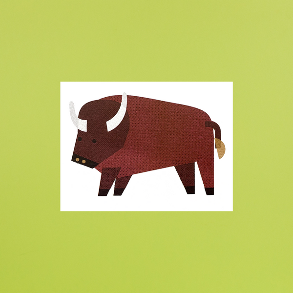 Bison in Golden Gate Park Mini Card by Scout Editions x Rare Device
