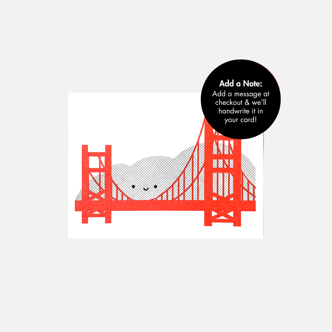 Golden Gate Bridge and Karl the Fog Mini Card