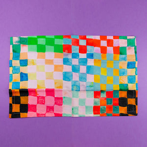 Pastel Checkerland Tea Towel