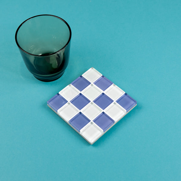 Glass Tile Coaster - Lavender Latte