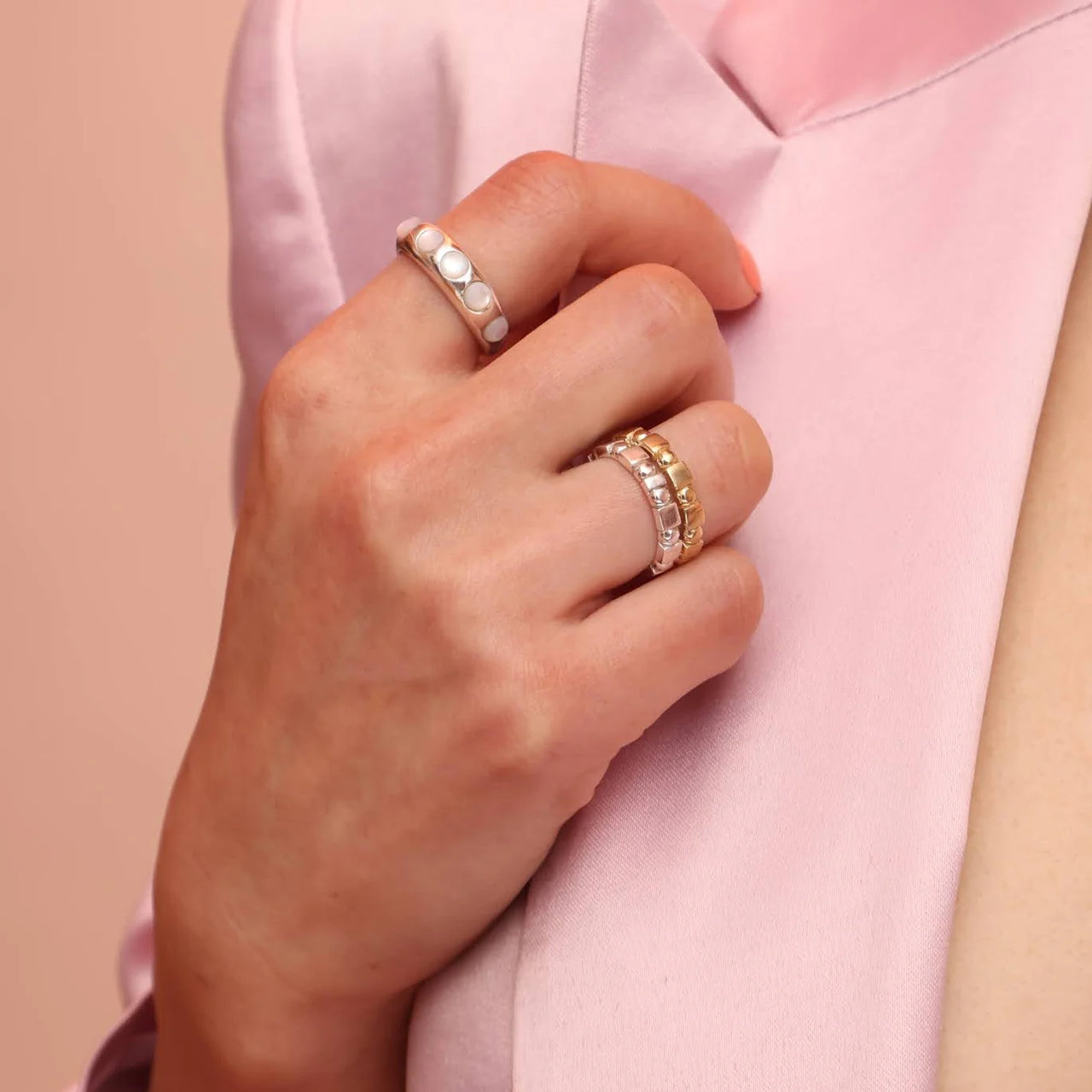Shapes Band in Silver by Take Shape Studio