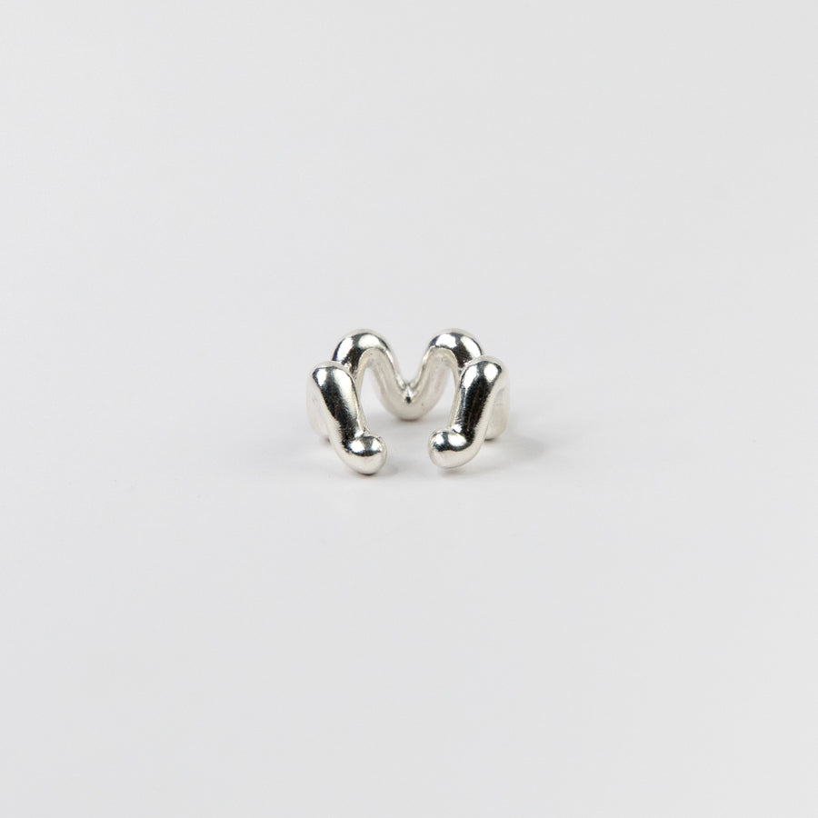 Squiggly Ear Cuff - Silver