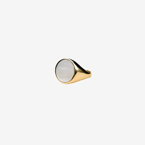 Take Shape Stone Signet Ring - Bronze & Mother of Pearl