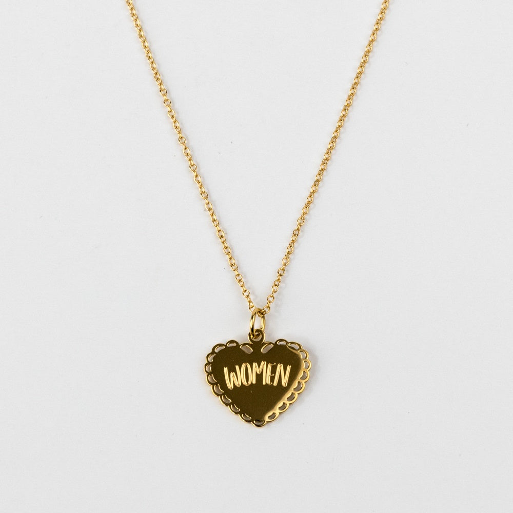 The Peach Fuzz I Heart Women Necklace 
