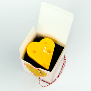 Quesitos De Amor Heart Shaped Cheese Candle by The Wednesday Company