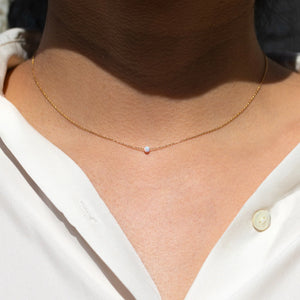 Girls Crew Tiny Opal Necklace