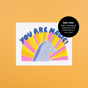 You Are Magic Riso Card by Yellow Owl Workshop