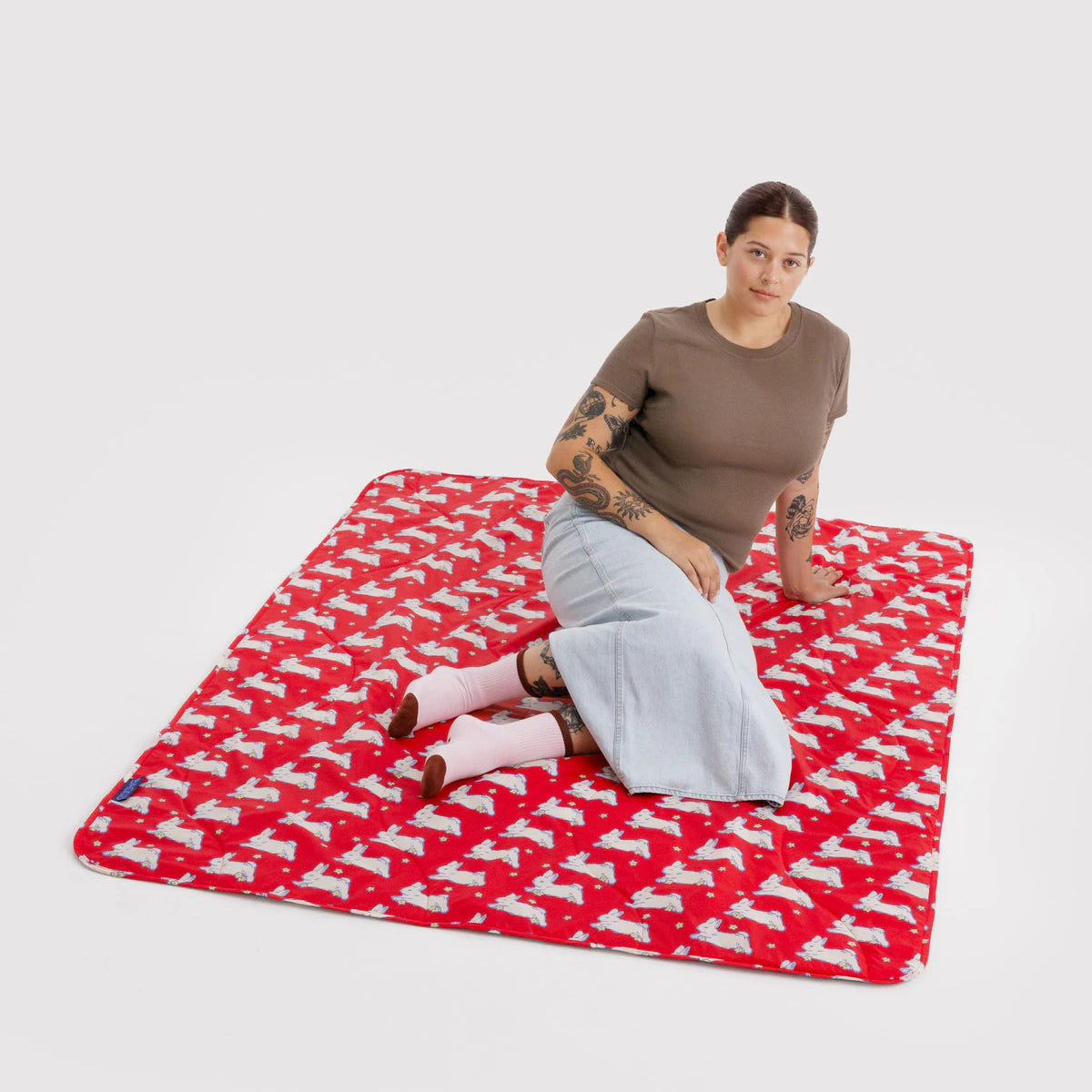 Puffy Picnic Blanket - Bunnies